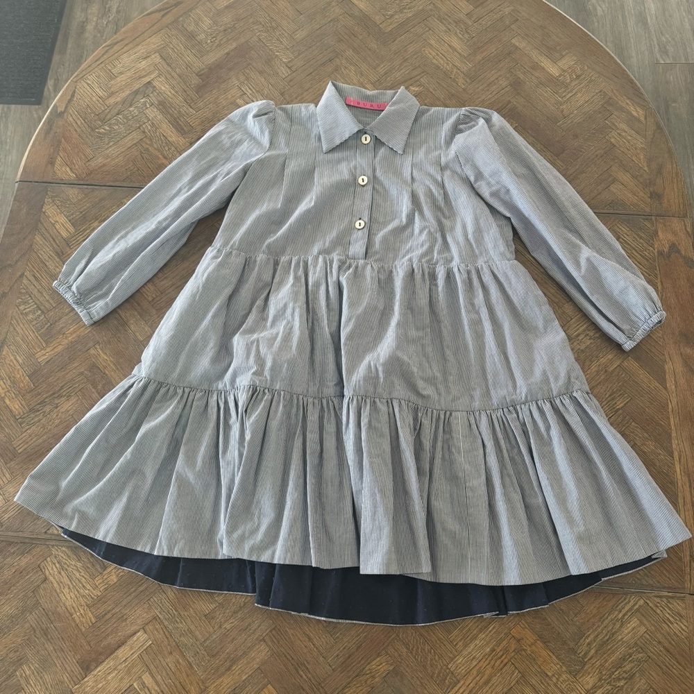 Buru pin striped tiered dress